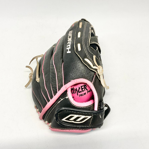 Vist Large View of Product Image Which is Used Worth STORM STM1100 RH Throw Fastpitch Gloves Black 11"