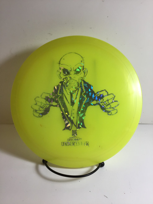 Vist Large View of Product Image Which is Used Discraft BIG Z UNDERTAKER Disc Golf Driver Yellow 176g