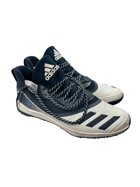 Vist Large View of Product Image Which is Used Adidas TURF BASEBALL SHOES 14 BB/SB Cleats Navy And White Senior 14