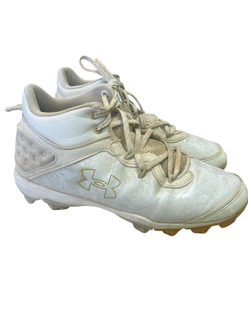 Vist Large View of Product Image Which is Used Under Armour BH BB/SB Cleats White Senior 7