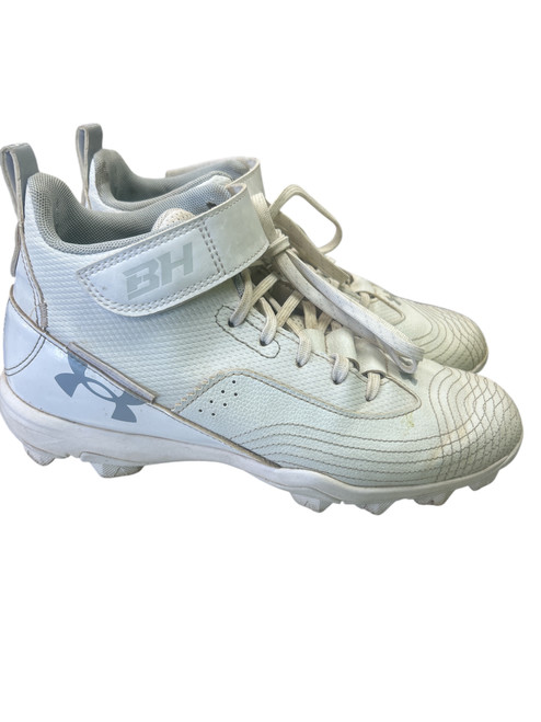 Vist Large View of Product Image Which is Used Under Armour BH BB/SB Cleats White Senior 7.5