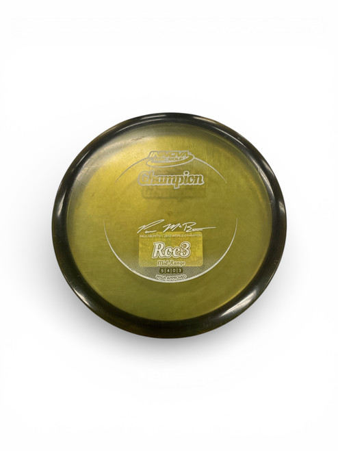 Vist Large View of Product Image Which is Used Innova 1X MCBETH ROC3 Disc Golf Mid Range Black