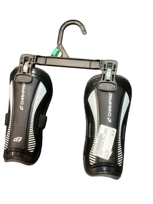Vist Large View of Product Image Which is Used Champro Soccer Shin Guards Youth Black SM