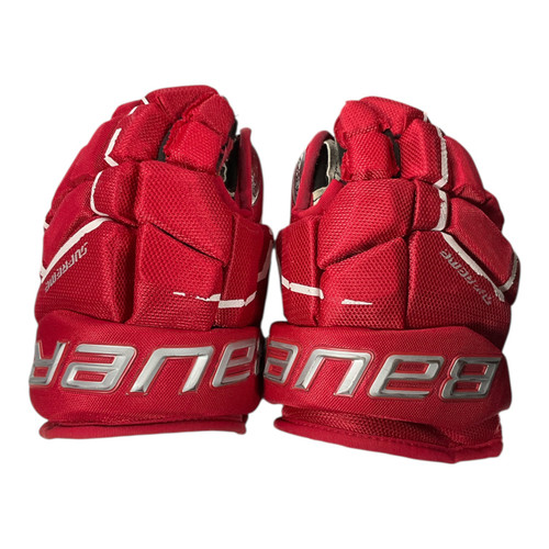 Vist Large View of Product Image Which is Used Bauer 3S PRO Youth Gloves Red 10"