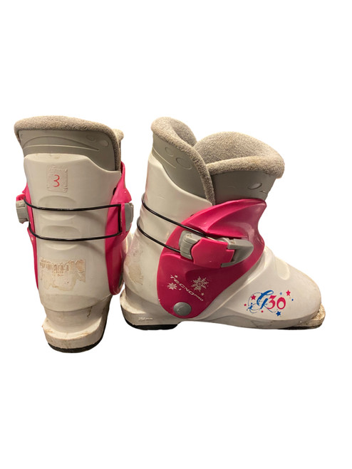 Vist Large View of Product Image Which is Used Tecno Pro G30 Girls DH Ski Boot White 210 MP - J02