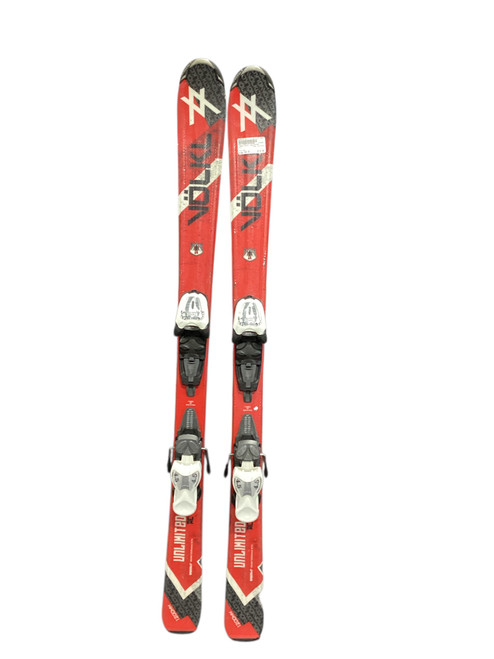 Vist Large View of Product Image Which is Used Volkl UNLIMITED Boys DH Ski/Binding Red 120 cm