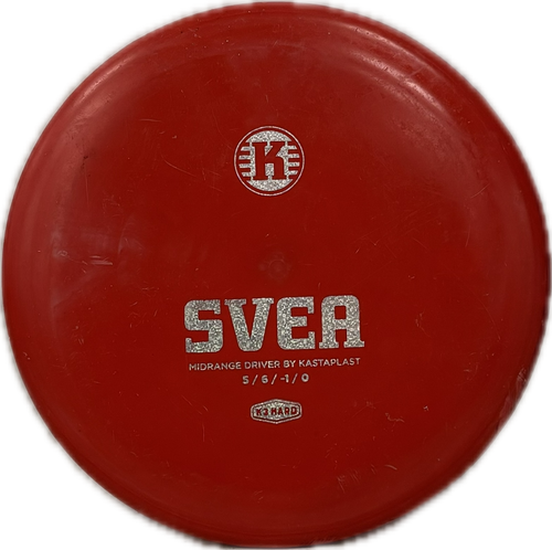 Vist Large View of Product Image Which is Used Kastaplast SVEA Disc Golf Mid Range Red