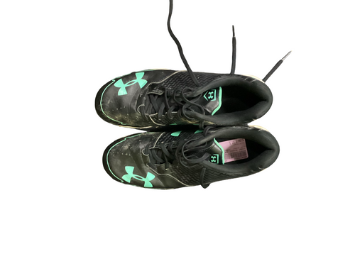 Vist Large View of Product Image Which is Used Under Armour SOFTBALL CLEAT BB/SB Cleats Black Youth 07.5