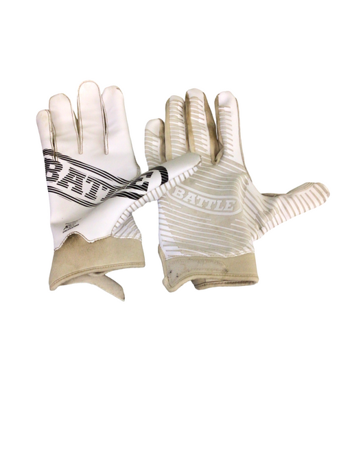 Vist Large View of Product Image Which is Used Battle Sports FB Gloves White XL