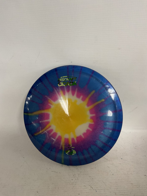 Vist Large View of Product Image Which is Used Discraft Z FLY DYE CICADA Disc Golf Driver Navy Blue