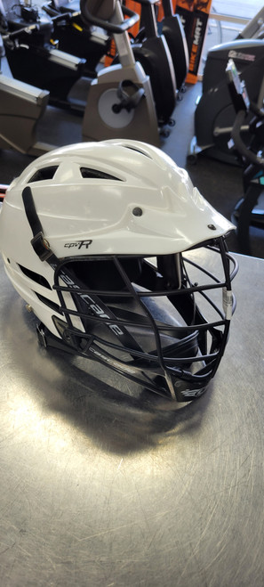 Vist Large View of Product Image Which is Used Cascade CPV R S/M Lacrosse Helmet White S/M