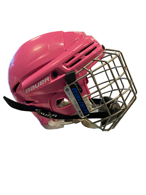 Vist Large View of Product Image Which is Used Bauer 2100 Helmet Cage Combo Pink MD
