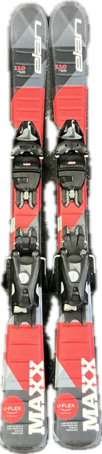 Vist Large View of Product Image Which is Used Elan MAXX Boys DH Ski/Binding Black And Red 110 cm