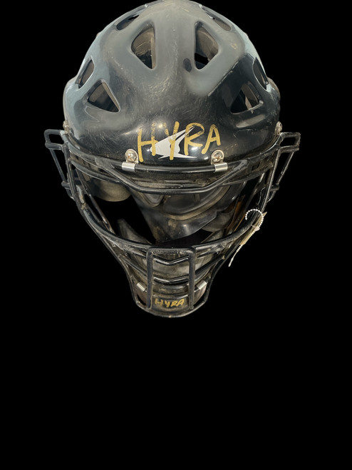 Vist Large View of Product Image Which is Used Champro AIRTECH CMHX Catchers Helmet w/Mask Black LG