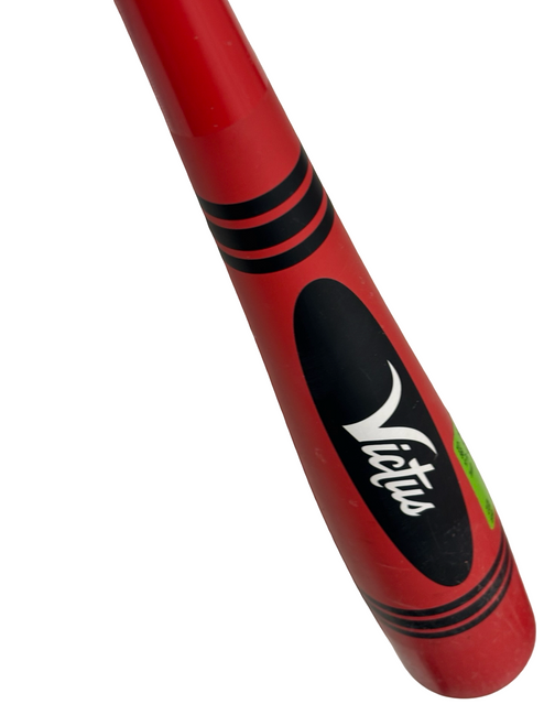 Vist Large View of Product Image Which is Used Victus RBI RED Crayon VSBVIB10CU -10 USA 2 5/8 Baseball Bat 27" 27/17