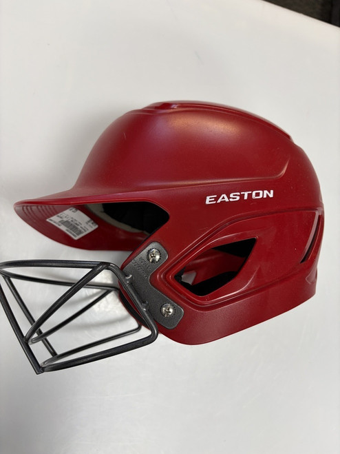 Vist Large View of Product Image Which is Used Easton GAMETIME 7 1/8 7 3/4 Batting Helmet w/Mask Red One Size
