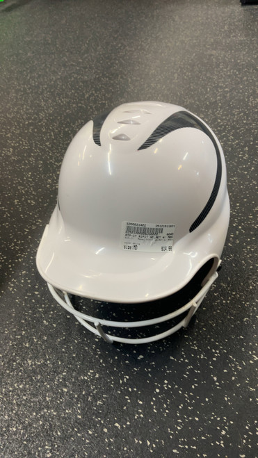 Vist Large View of Product Image Which is Used RIP-IT RIPIT HELMET W/ MASK Batting Helmet w/Mask White MD