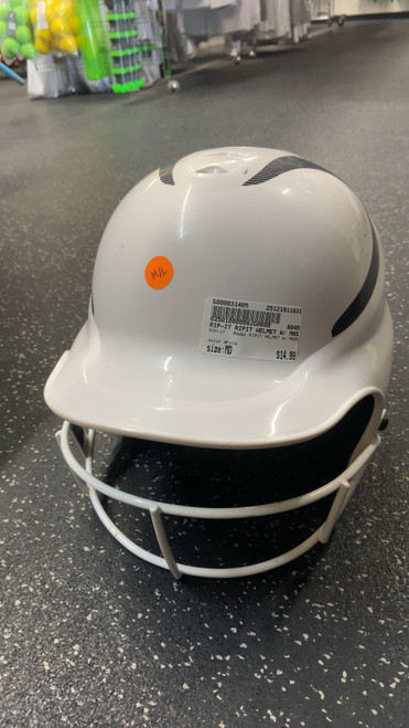 Vist Large View of Product Image Which is Used RIP-IT RIPIT HELMET W/ MASK Batting Helmet w/Mask White MD