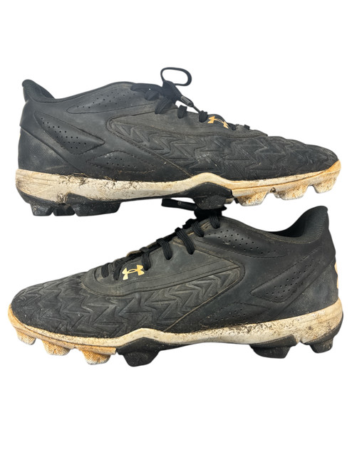 Vist Large View of Product Image Which is Used Under Armour BSBL BB/SB Cleats Black Senior 9