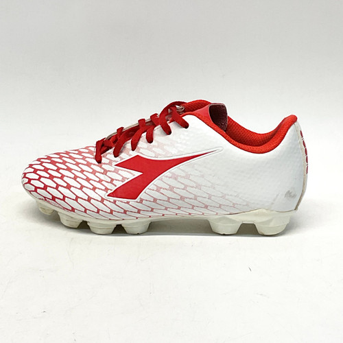 Vist Large View of Product Image Which is Used Diadora CATTURA Soccer Cleats White And Red Junior 03.5