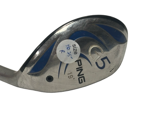 Vist Large View of Product Image Which is Used Ping G5 Mens 19deg Hybrid Club RH 3 Hybrid 40.25" w/ Grafalloy ProLaunch blue R-Flex Shaft