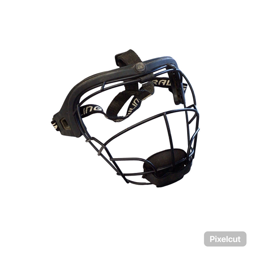 Vist Large View of Product Image Which is Used Rawlings BATTERS HELMET MASK Batting Helmet Mask Black One Size