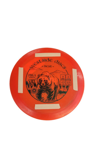 Vist Large View of Product Image Which is Used Westside BEAR VIP ICE Disc Golf Driver Orange