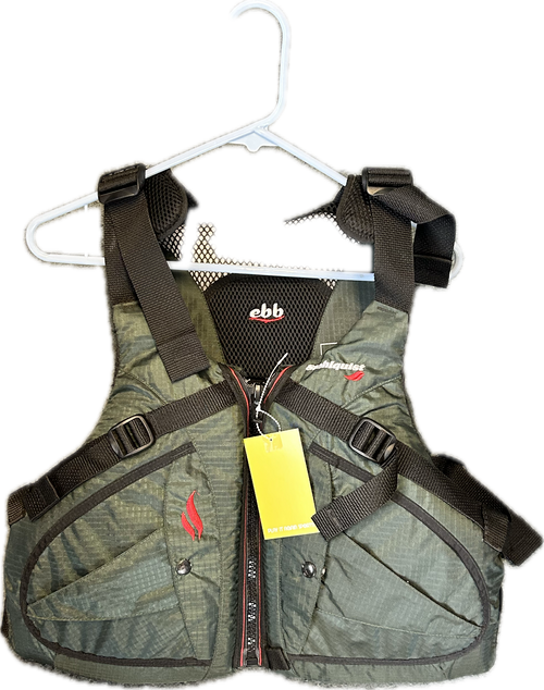 Vist Large View of Product Image Which is Used EBB Adult PFD Dark Green S/M