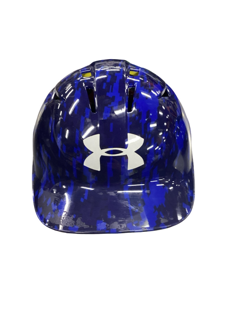 Vist Large View of Product Image Which is Used Under Armour CHARGED Batting Helmet No Mask Royal Blue XS