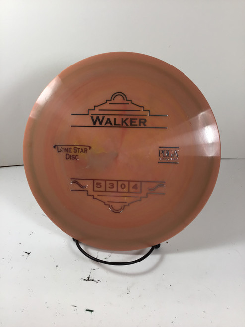 Vist Large View of Product Image Which is Used Lone Star Disc ALPHA WALKER Disc Golf Mid Range Orange 175g