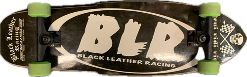 Vist Large View of Product Image Which is Used BLACK LEATHER RACING Complete Skateboard Black 
