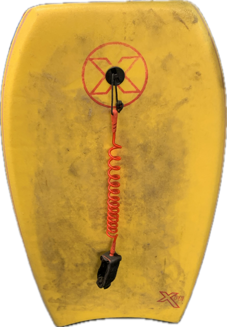 Vist Large View of Product Image Which is Used Custom X XPE Body Board Yellow 44"