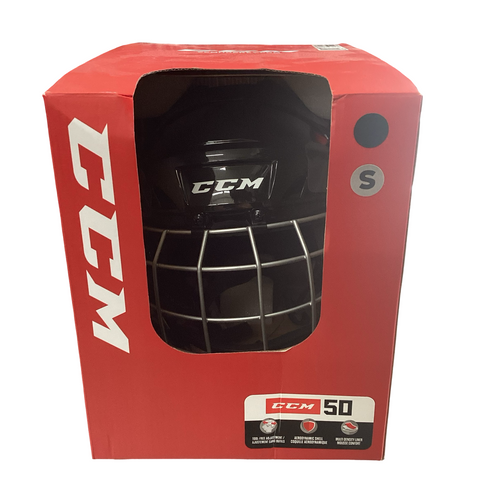 Vist Large View of Product Image Which is Used CCM 50 C Helmet Cage Combo Black SM
