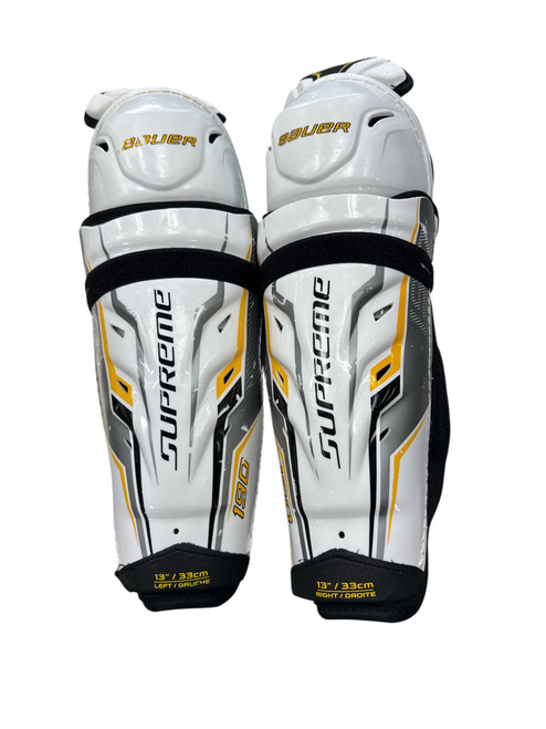 Vist Large View of Product Image Which is Used Bauer SUPRIME Intermediate Shin Guards Black 13"