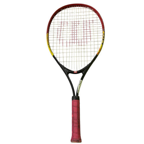 Vist Large View of Product Image Which is Used Wilson VOLT 25 Junior Tennis Racquet Red 25"
