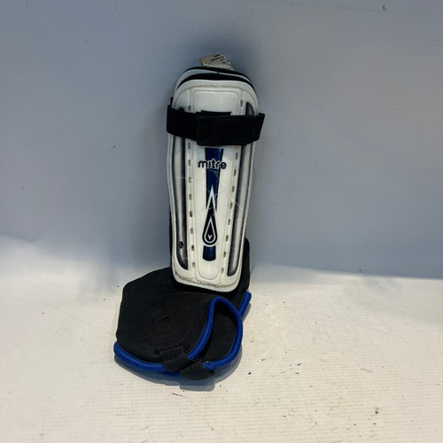 Vist Large View of Product Image Which is Used Mitre Soccer Shin Guards Youth White MD