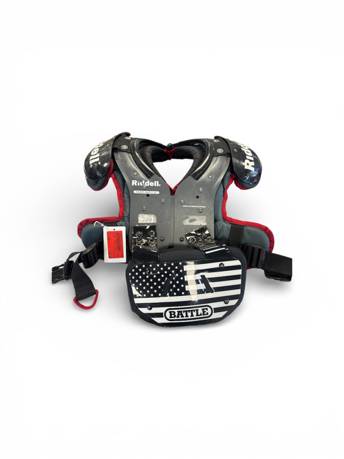 Vist Large View of Product Image Which is Used Riddell PURSUIT S60 FB Shoulder Pads Grey SM