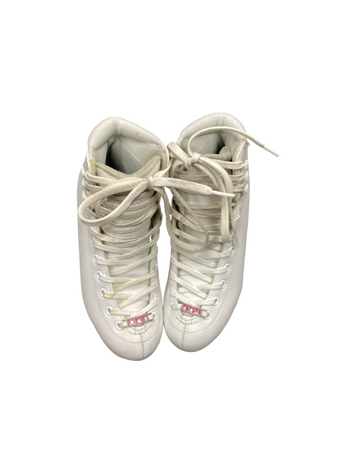 Vist Large View of Product Image Which is Used Riedell RUBY Girls Figure Skate White Junior 02