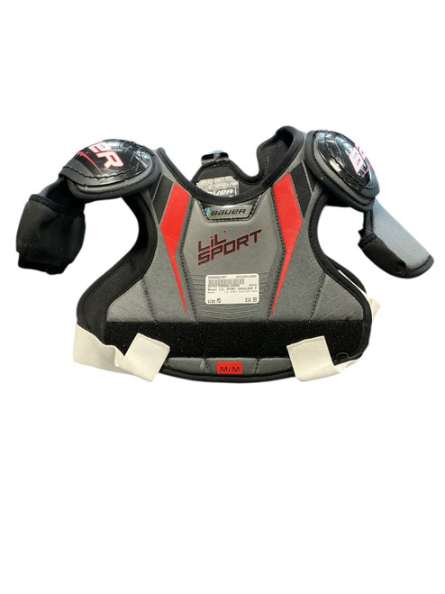 Vist Large View of Product Image Which is Used Bauer LIL SPORT SHOULDER PADS Youth Shoulder Pads MD