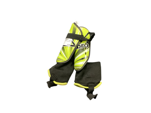 Vist Large View of Product Image Which is Used Umbro Soccer Shin Guards Junior Green SM