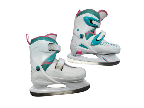 Vist Large View of Product Image Which is Used Lake Placid NITRO Girls Softboot Skate White Adjustable