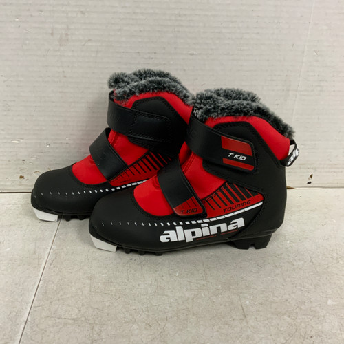Vist Large View of Product Image Which is Used Alpina Boys NNN XC Ski Boots Red JR-01.5
