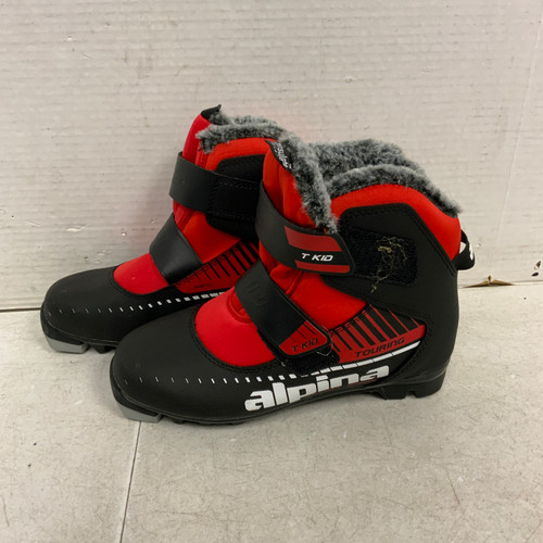 Vist Large View of Product Image Which is Used Alpina Boys NNN XC Ski Boots Red W 05-05.5 / JR 03.5-04