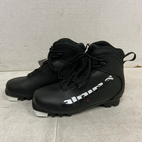 Vist Large View of Product Image Which is Used Alpina Boys NNN XC Ski Boots Black JR-02