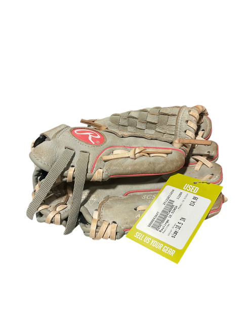 Vist Large View of Product Image Which is Used Rawlings 10.5INCH BB/SB Glove RH Throw Grey 10 1/2"