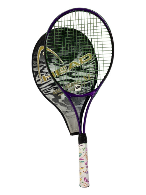 Vist Large View of Product Image Which is Used Spalding AERO SMASHER10 Adult Tennis Racquet Green 4 5/8"