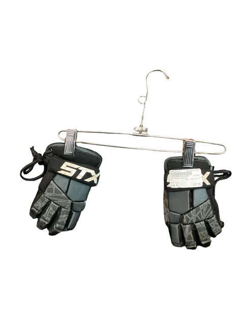 Vist Large View of Product Image Which is Used STX STALLION 75 Lacrosse Gloves Junior Black XS