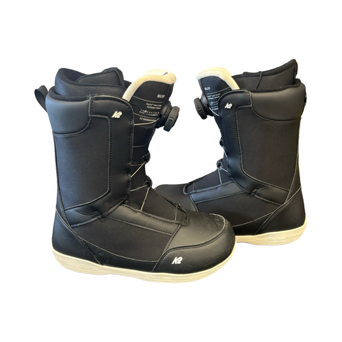 Vist Large View of Product Image Which is Used K2 BELIEF Womens Snowboard Boots Black Size 8