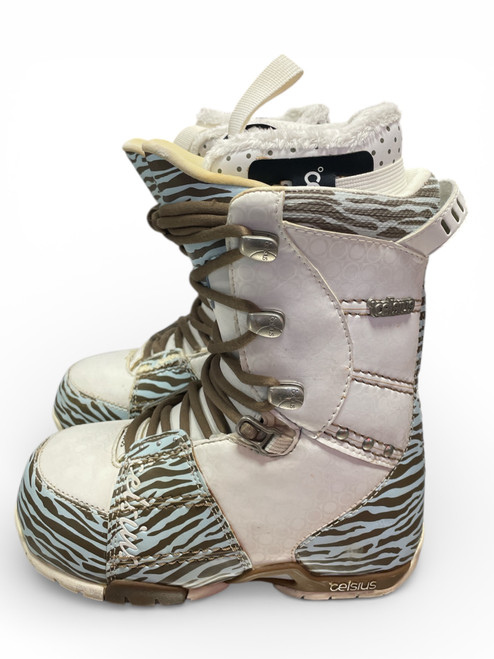 Vist Large View of Product Image Which is Used CELSIUS Womens Snowboard Boots White Senior 6