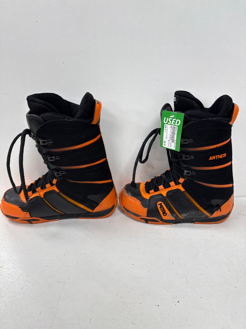Vist Large View of Product Image Which is Used Nitro ANTHEM Mens Snowboard Boots Black And Orange Senior 11